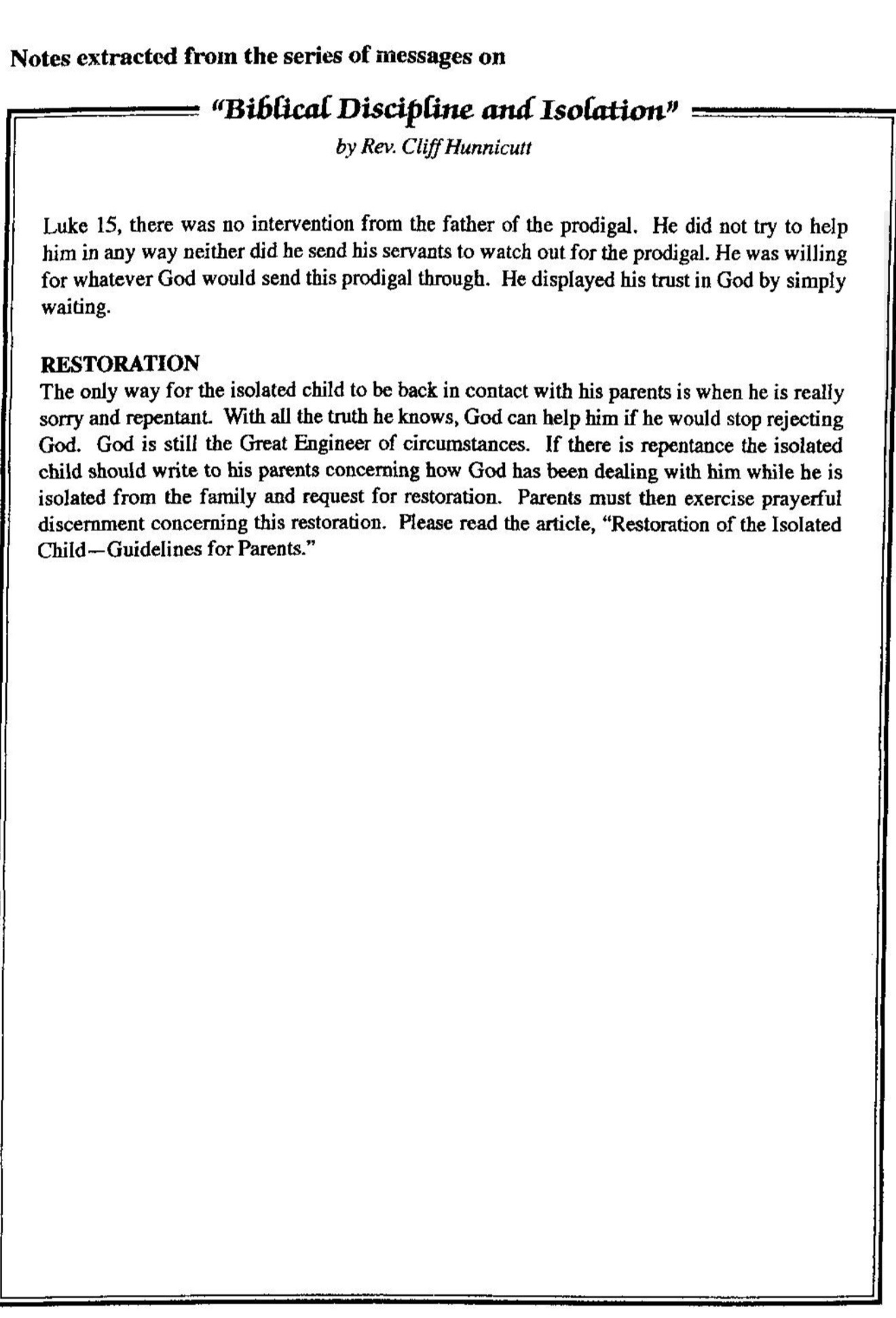 Principles of Isolation: A Review for Parents — page 2