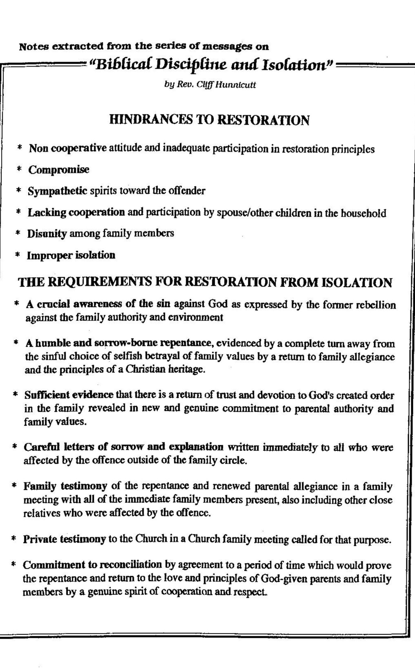 Restoration of the Isolated Child: Guidelines for Parents — page 2